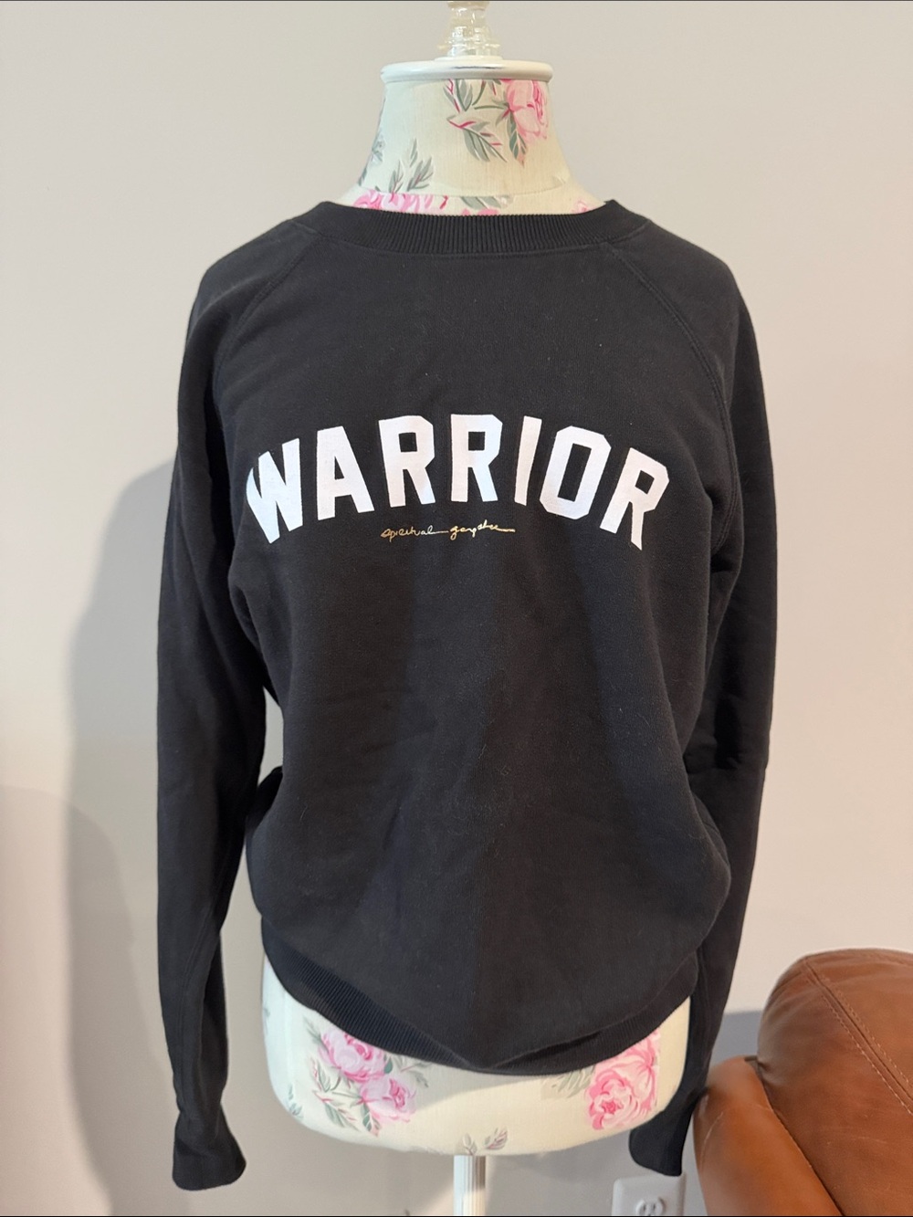 Spiritual Gangster Warrior Graphic Black Sweatshirt